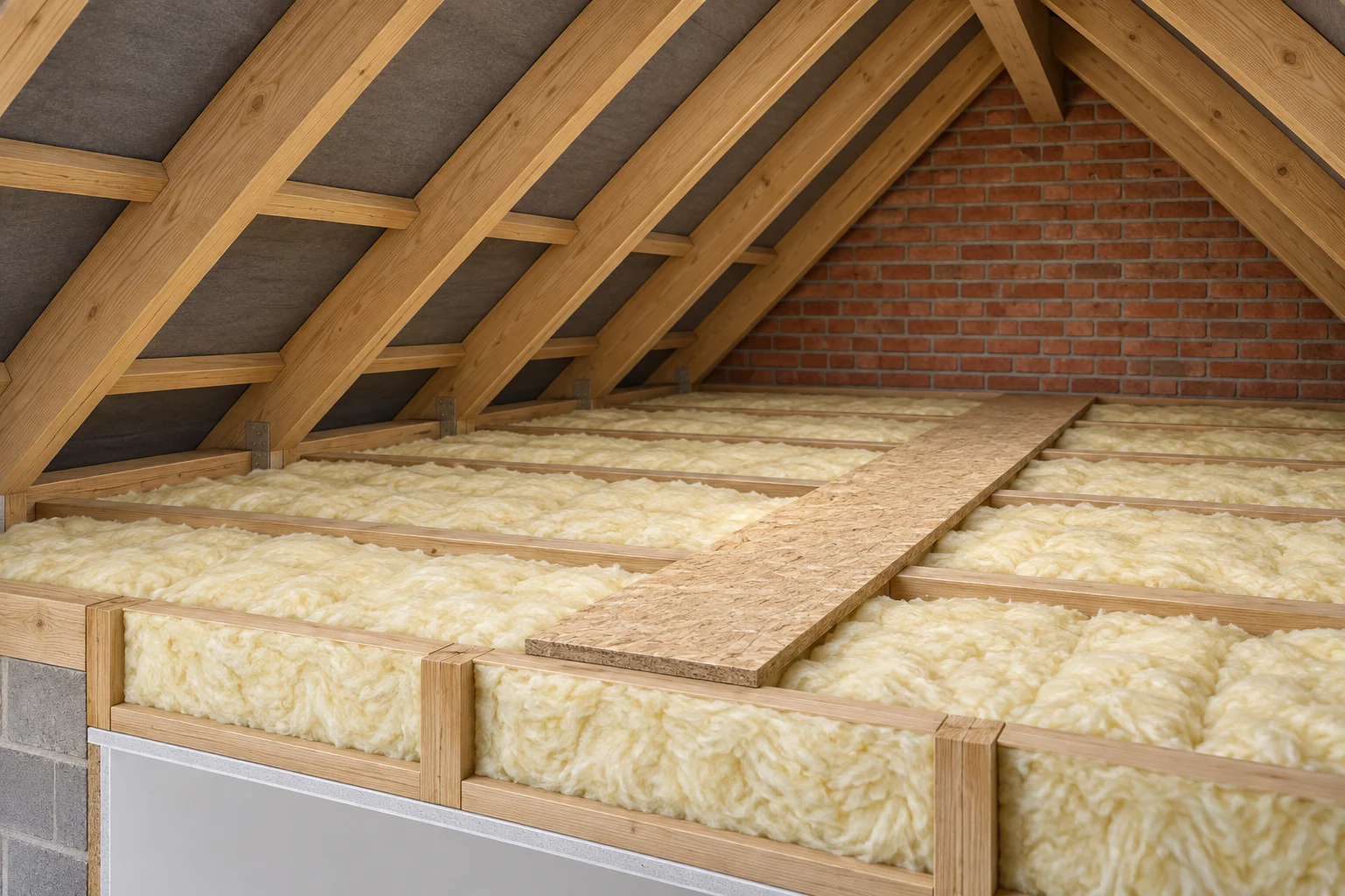 Attic floor insulation