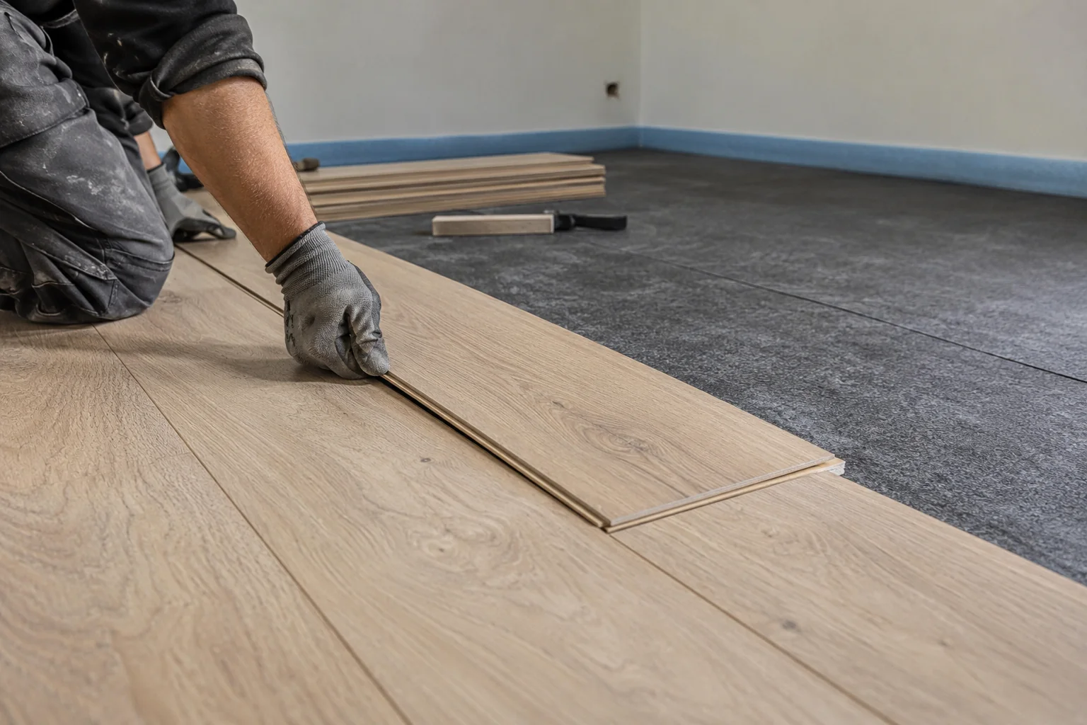 Sous-couche acoustique sous un plancher flottant