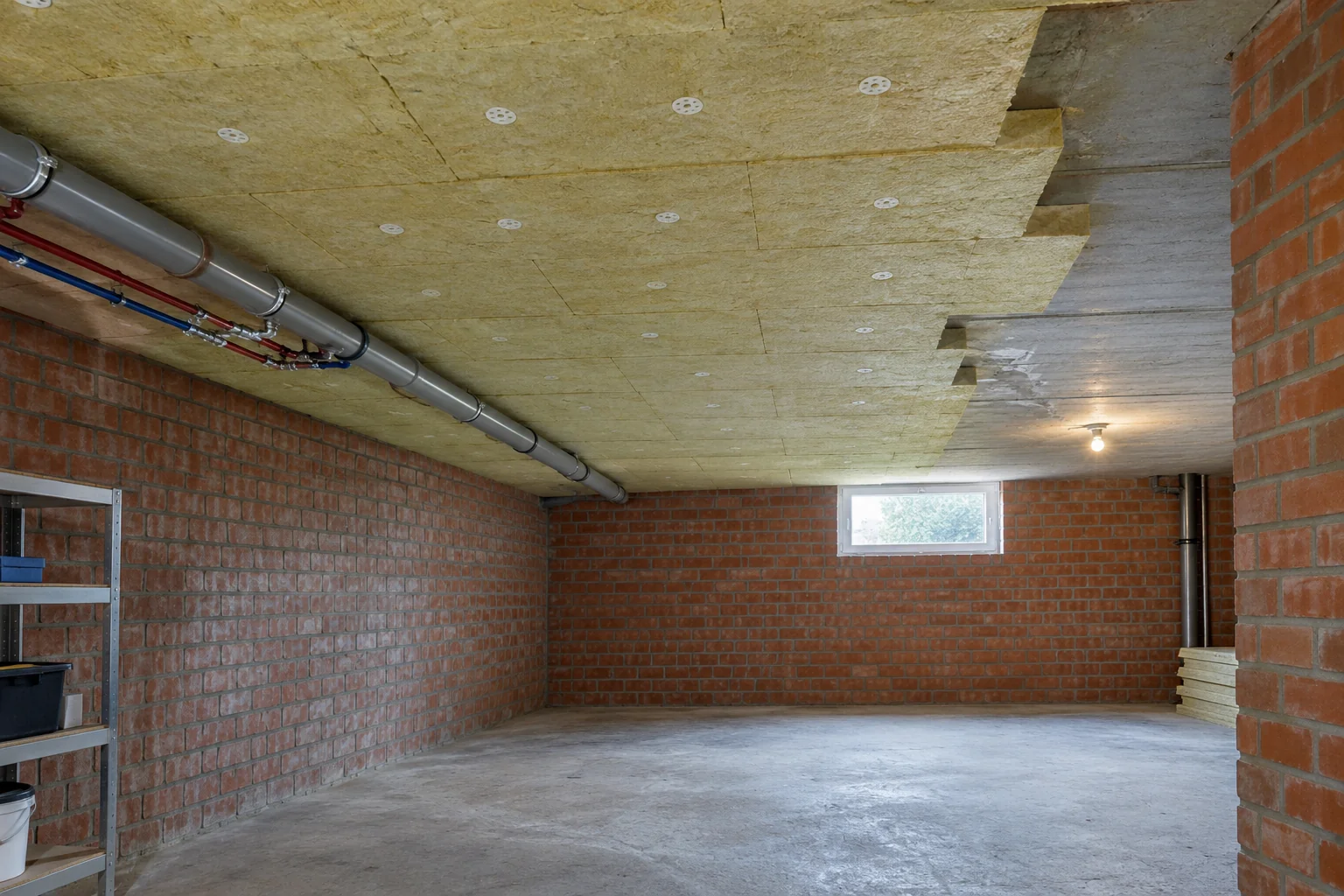 Kelderplafond isoleren met isolatieplaten