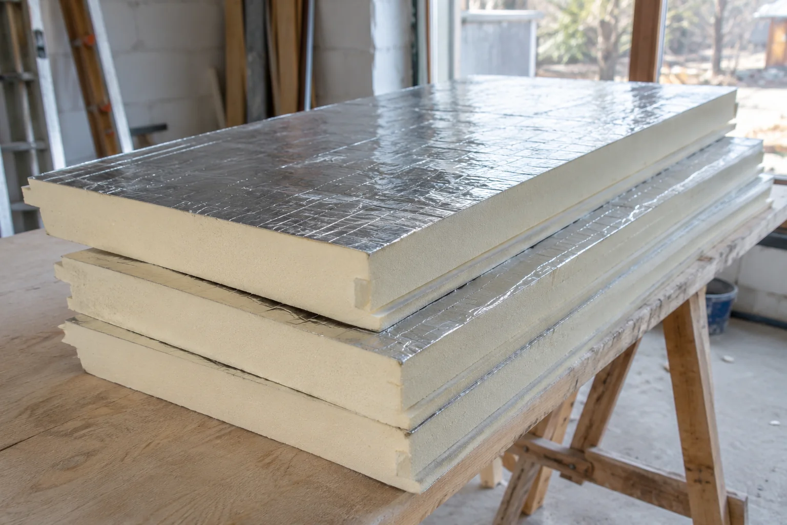 PIR-isolatieplaten met aluminium cachering