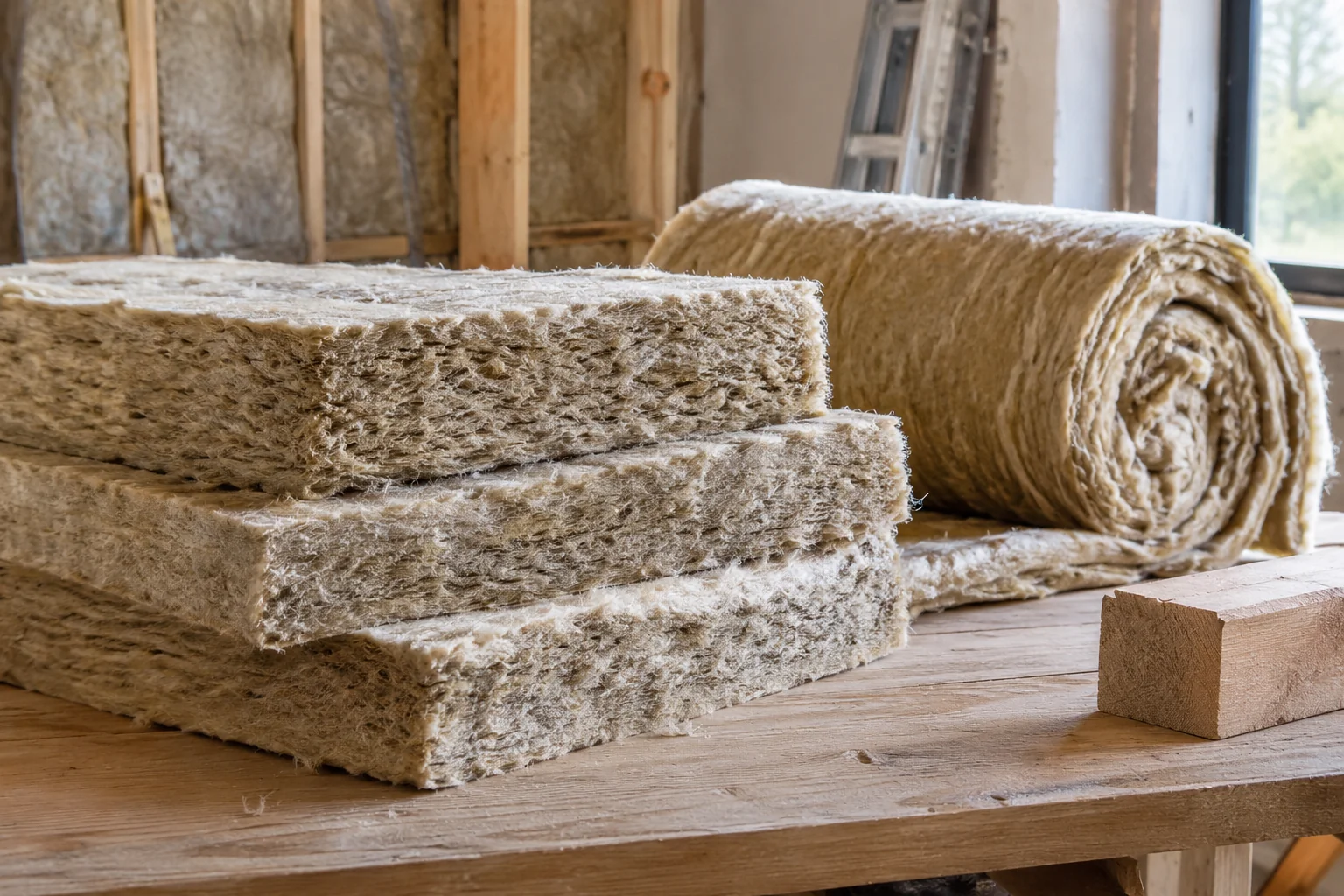 Spouwmuurisolatie materialen: structuur van minerale wol